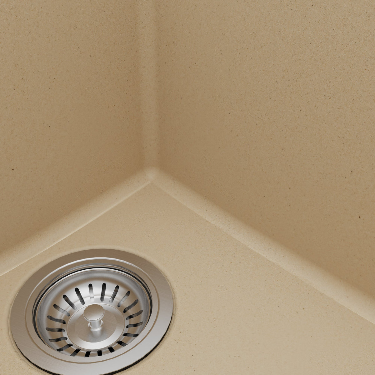32" Undermount Double Offset Bowl Quartz Composite Kitchen Sink Kit In Bisque