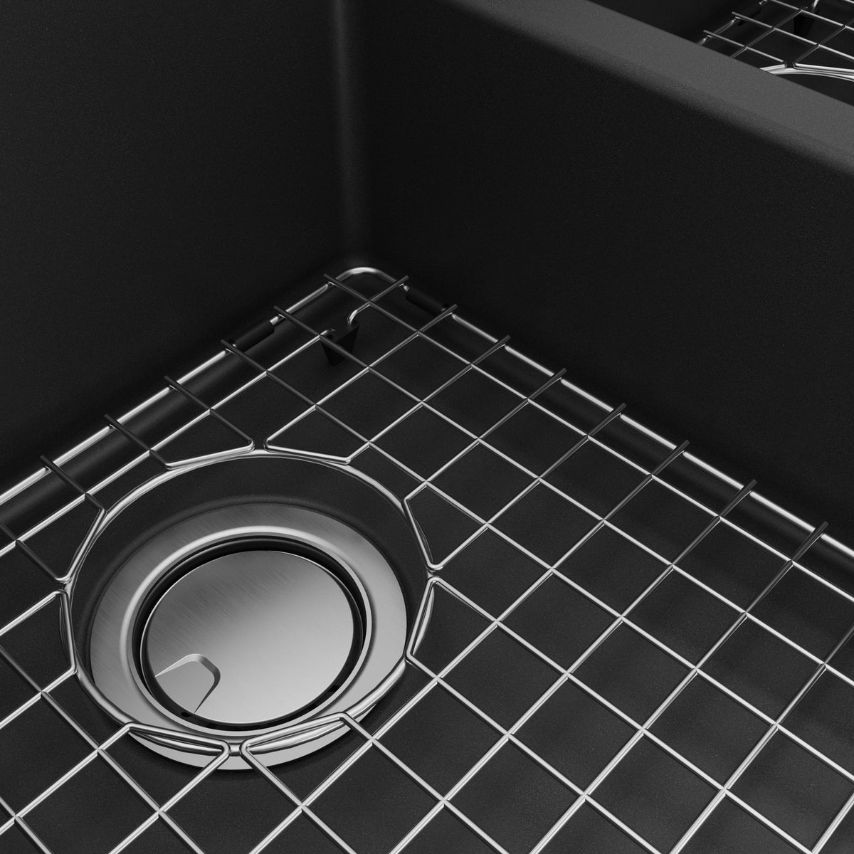32-1/2" Undermount Double Equal Bowl Quartz Composite Workstation Kitchen Sink In Black