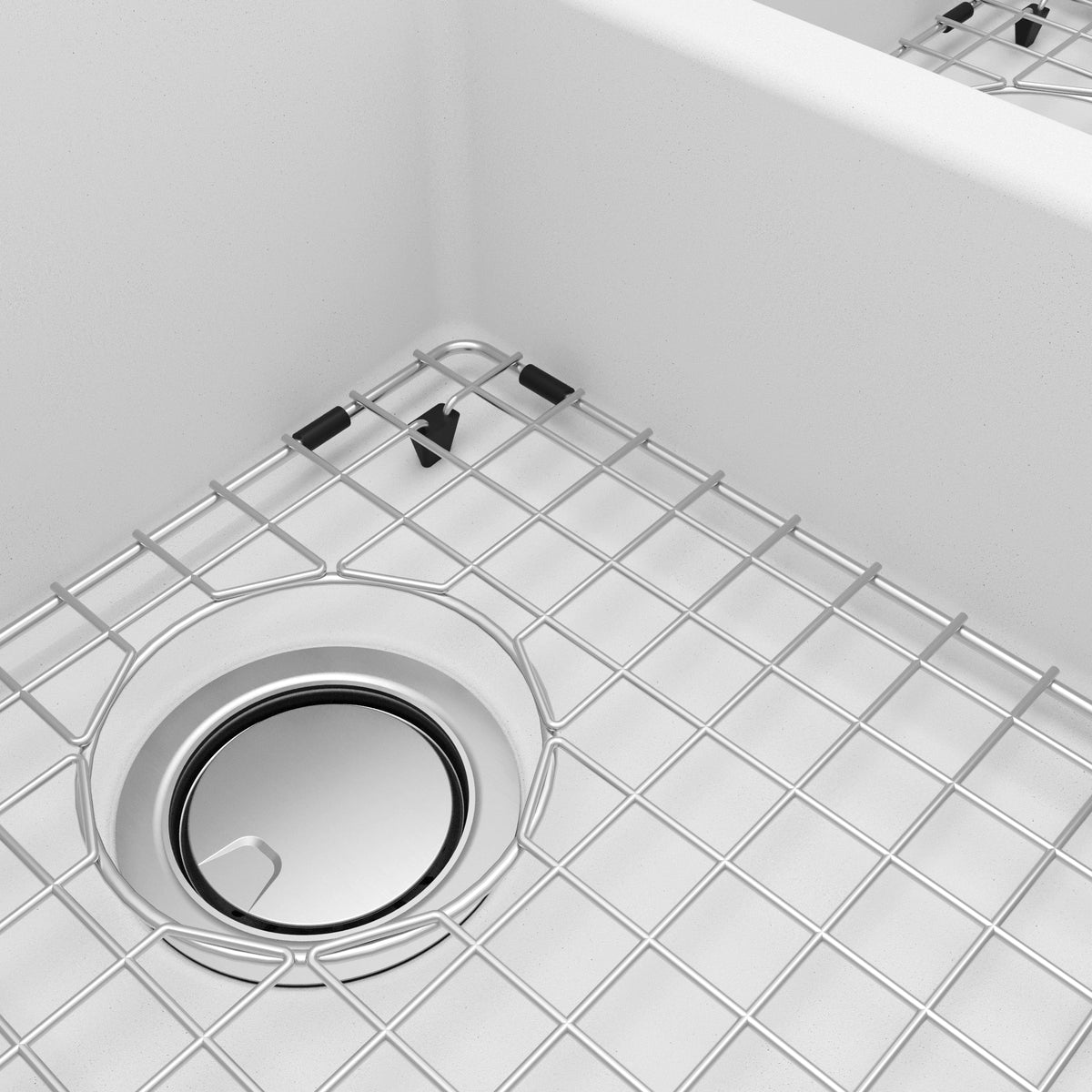 32-1/2" Undermount Double Equal Bowl Quartz Composite Workstation Kitchen Sink In White