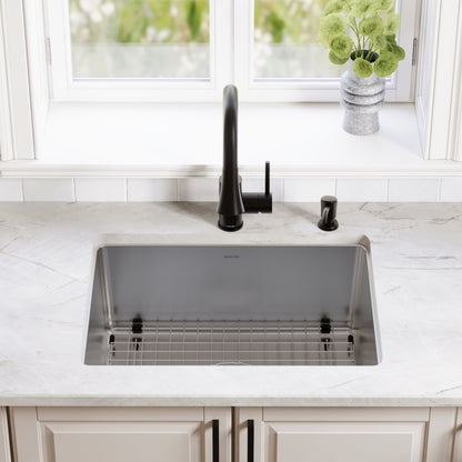 Lansen 24" Undermount 18 Gauge Single Bowl Stainless Steel Sink with Accessories