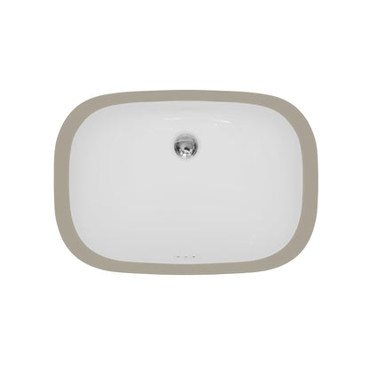 Valera 20" Oval Undermount Vitreous China Bathroom Sink In White