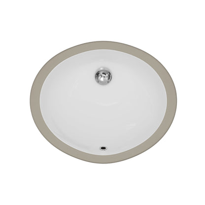 Valera 17" Oval Undermount Vitreous China Bathroom Sink In White