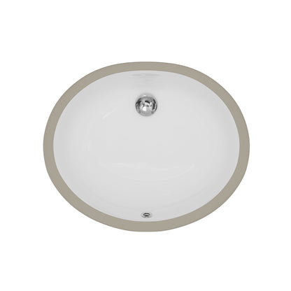 Valera 19" Oval Undermount Vitreous China Bathroom Sink In White