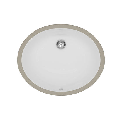Valera 18" Oval Undermount Vitreous China Bathroom Sink In White