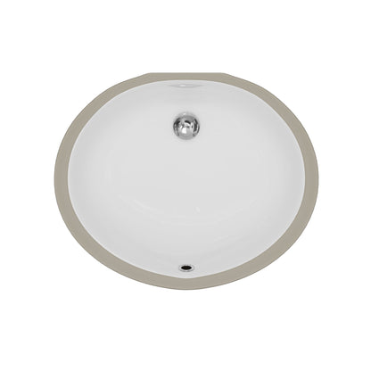 Valera 19" Oval Undermount Vitreous China Bathroom Sink In White