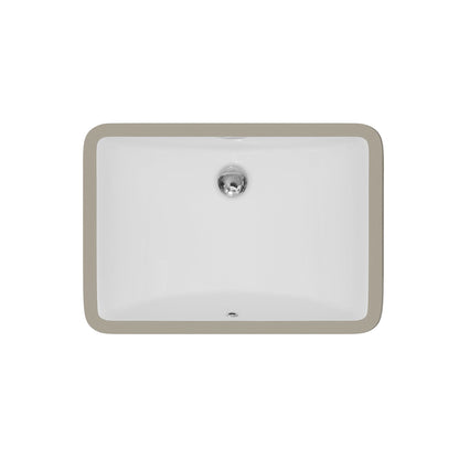 Valera 20" Rectangular Undermount Vitreous China Bathroom Sink In White