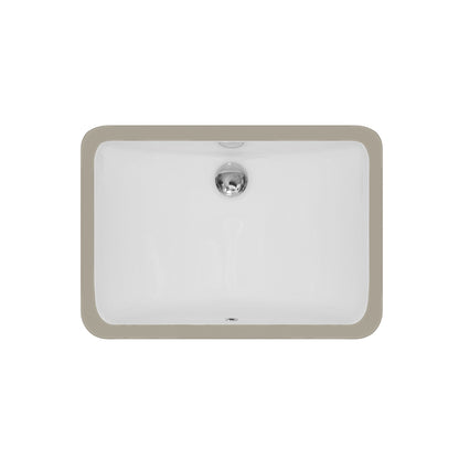 Valera 21" Rectangular Undermount Vitreous China Bathroom Sink In White