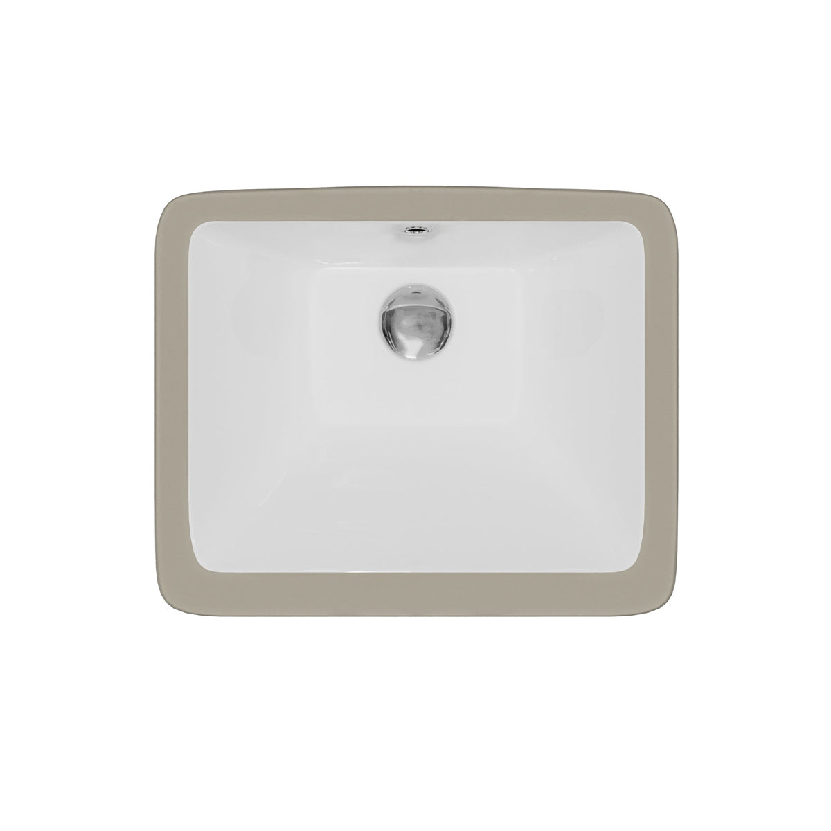 Valera 17" Rectangular Undermount Vitreous China Bathroom Sink In White