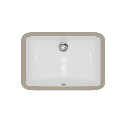 Valera 21" Rectangular Undermount Vitreous China Bathroom Sink In White