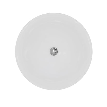 17-3/4" Top Mount Vitreous China Bathroom Sink In White