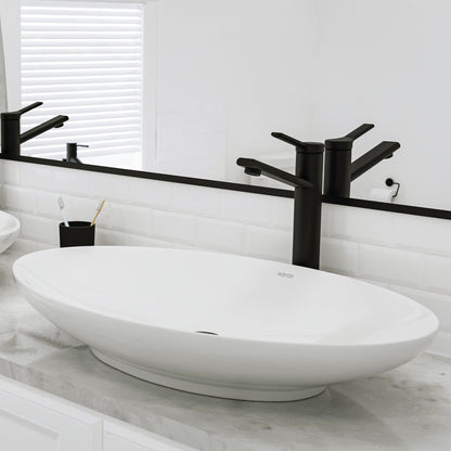 27" Vessel Vitreous China Bathroom Sink In White