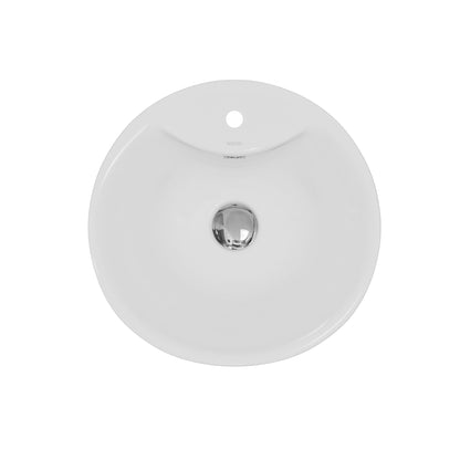 18" Vessel Vitreous China Bathroom Sink In White