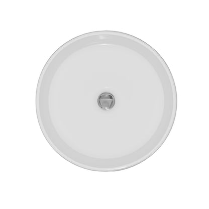 18" Vessel Vitreous China Bathroom Sink In White