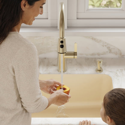 24-1/8" Seamless Undermount Single Bowl Quartz Composite Kitchen Sink In Bisque