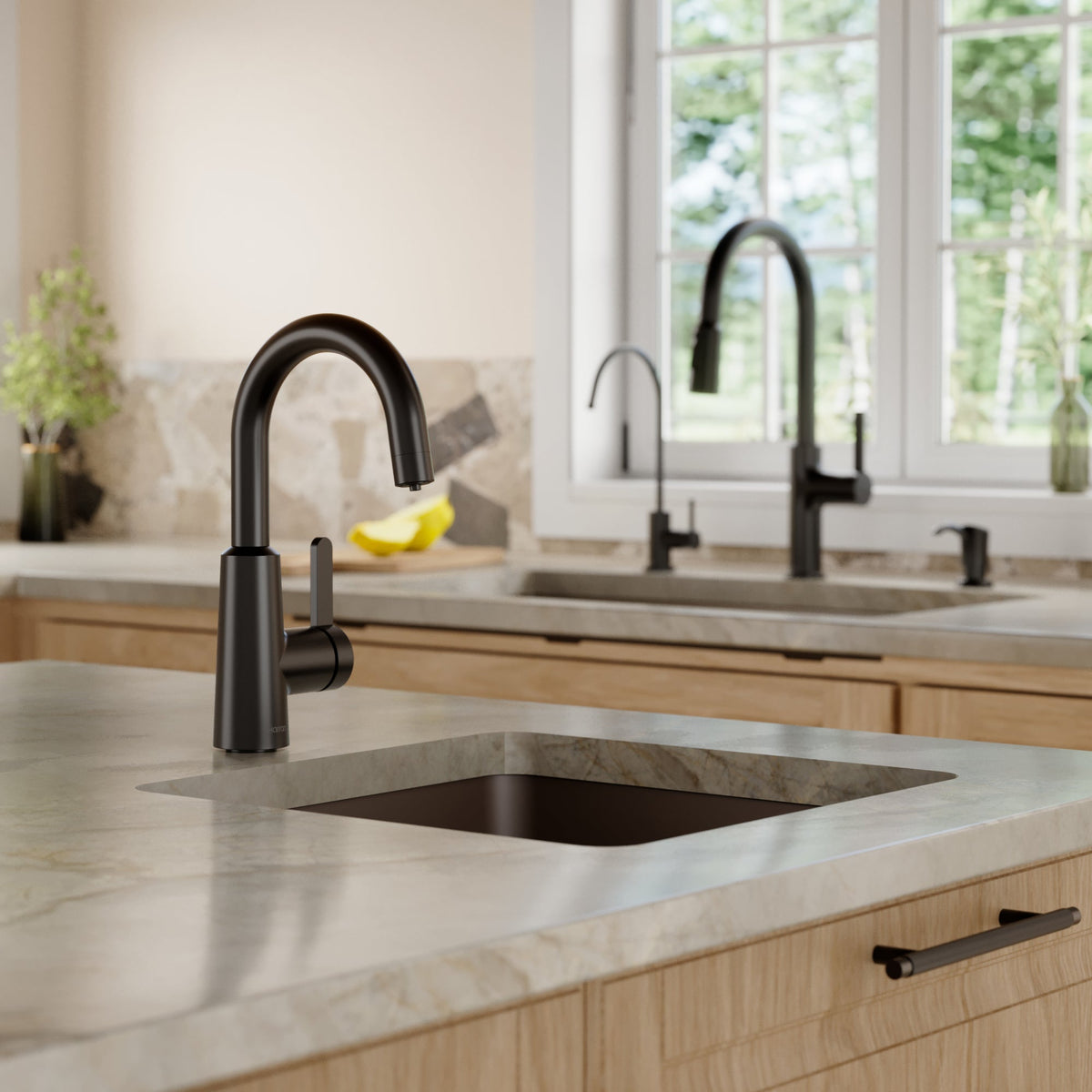 16-5/8" Undermount Quartz Composite Bar/Prep Sink In Brown