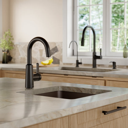 16-5/8" Undermount Quartz Composite Bar/Prep Sink In Brown