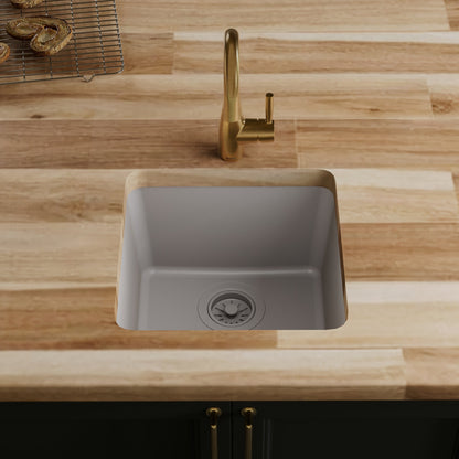 16-5/8" Undermount Quartz Composite Bar/Prep Sink In Grey