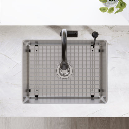 Lansen 24" Undermount 18 Gauge Single Bowl Stainless Steel Sink with Accessories