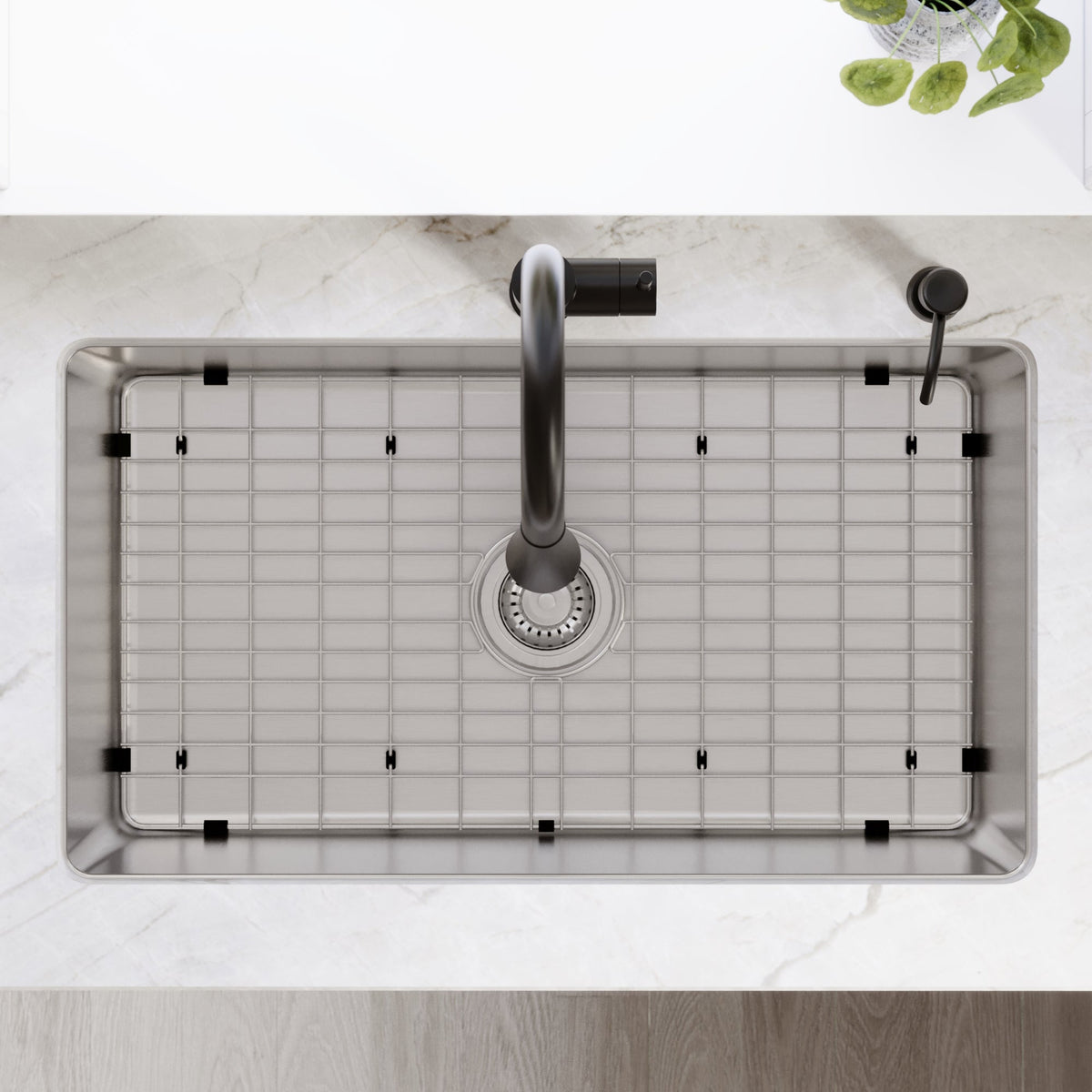 Lansen 32" Undermount 18 Gauge Single Bowl Stainless Steel Sink with Accessories