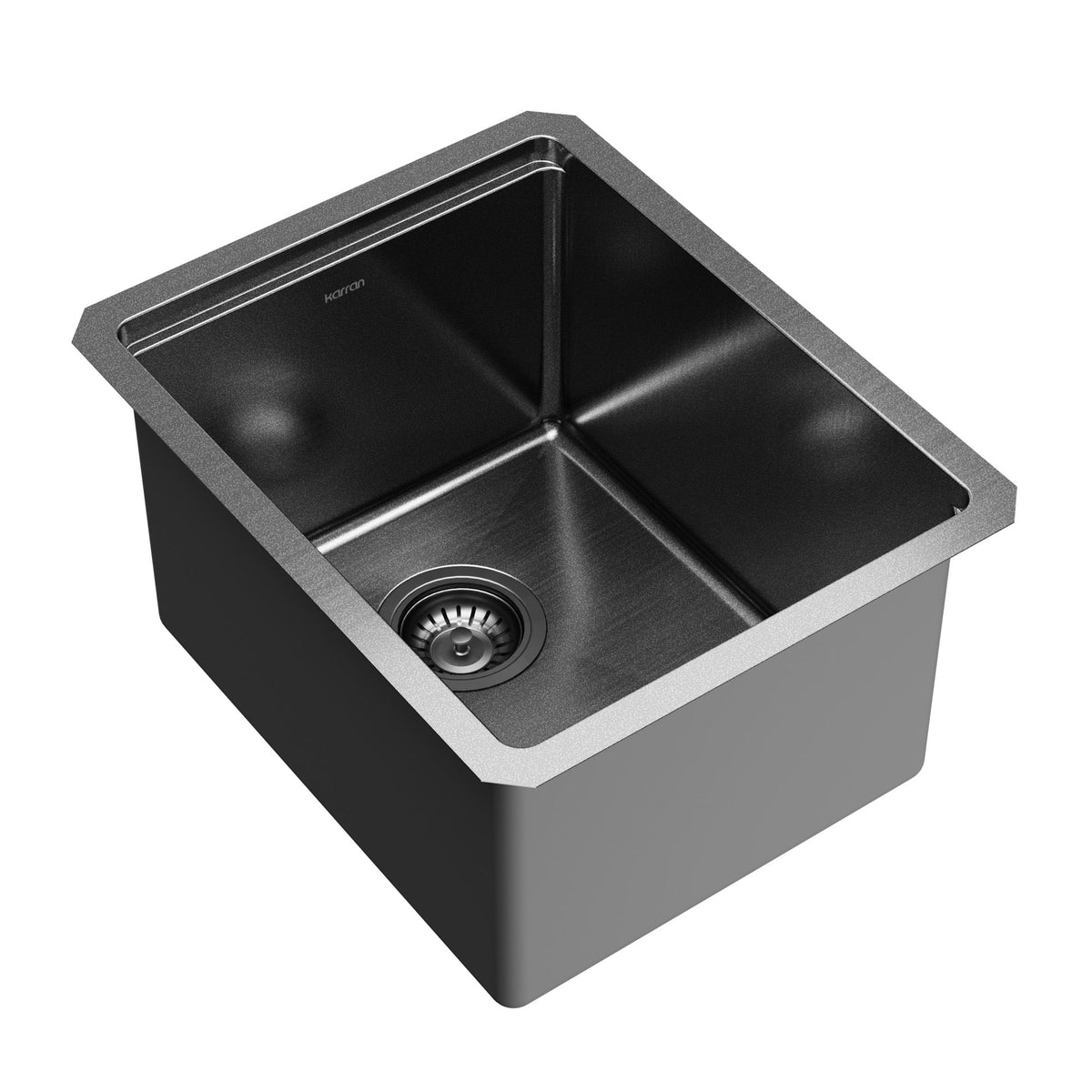 Elite 15" Undermount Workstation 16 Gauge Single Bowl Stainless Steel Kitchen Sink In Gunmetal Black
