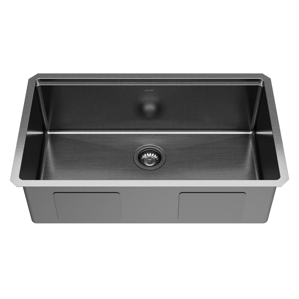 Elite 32" Undermount Workstation 16 Gauge Single Bowl Stainless Steel Kitchen Sink In Gunmetal Black