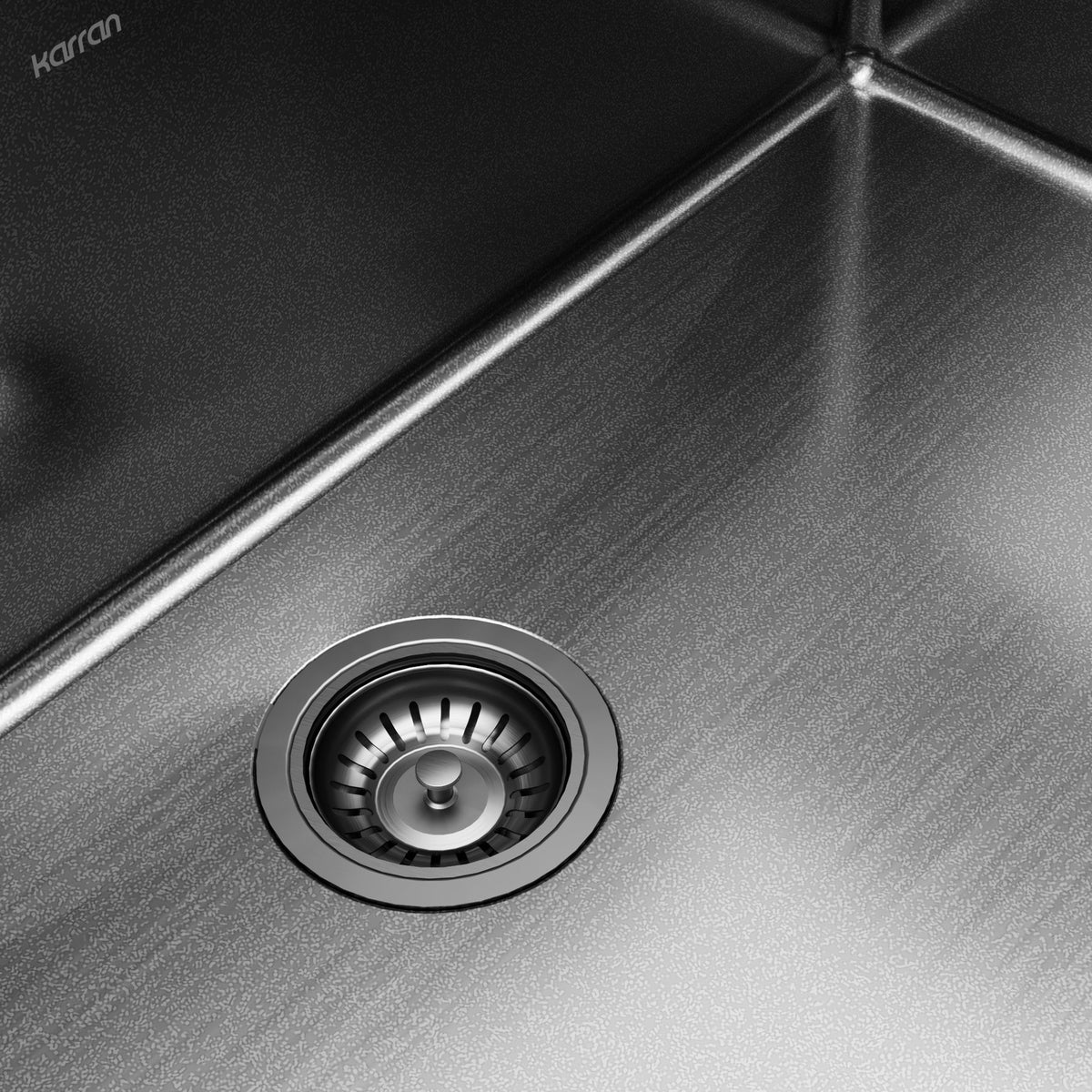 Elite 32" Undermount 16 Gauge Single Bowl Stainless Steel Kitchen Sink In Gunmetal Black