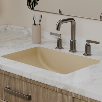 20" Seamless Undermount Quartz Composite Bathroom Sink In Bisque