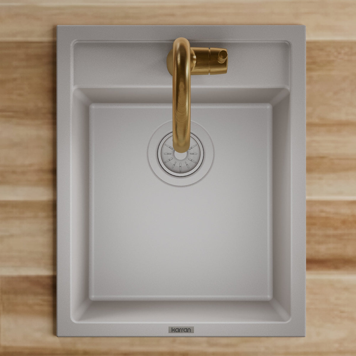 15-3/4" Top Mount Quartz Composite Bar/Prep Sink In Grey