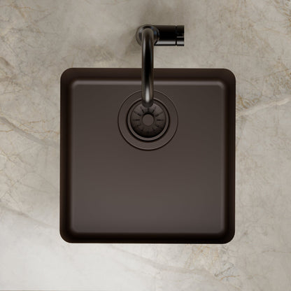 16-5/8" Undermount Quartz Composite Bar/Prep Sink In Brown