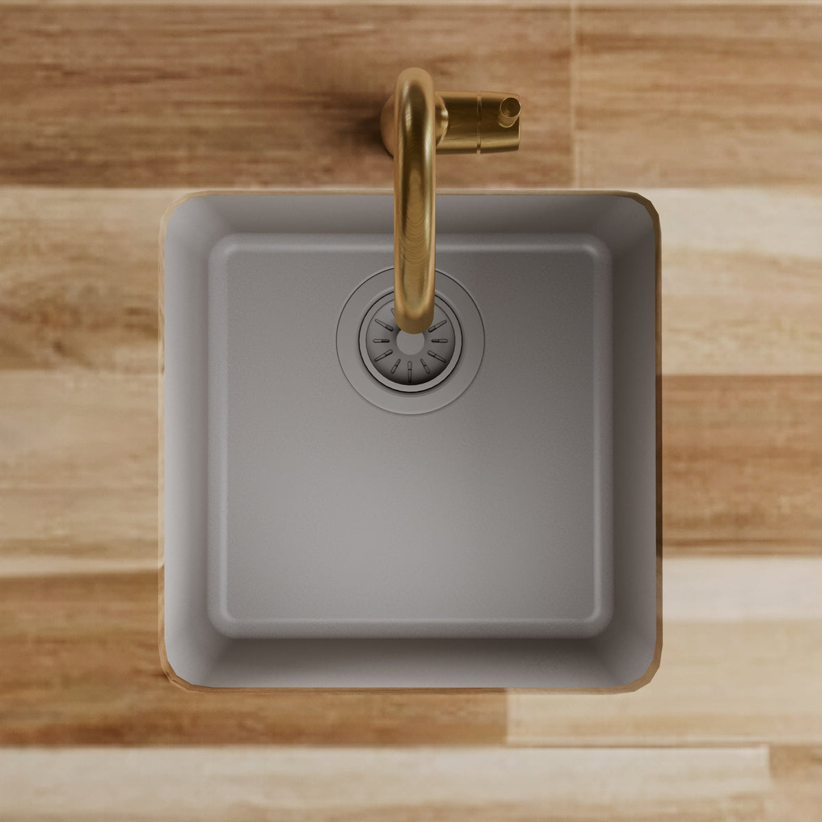 16-5/8" Undermount Quartz Composite Bar/Prep Sink In Grey