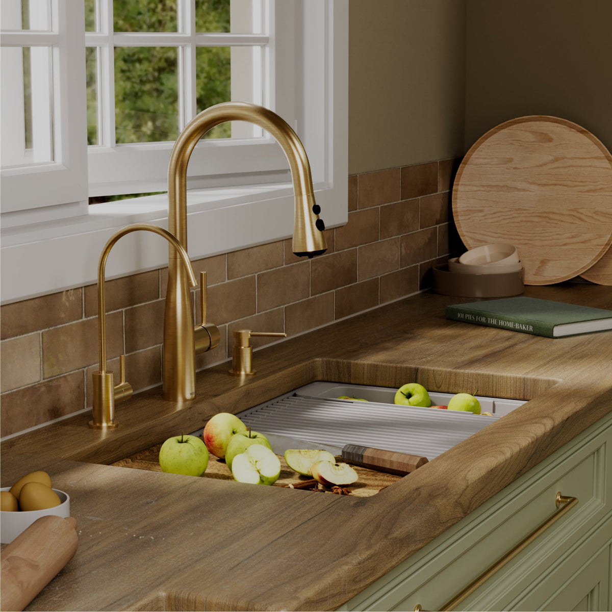 32" Undermount Single Bowl Quartz Kitchen Sink Kit In Grey