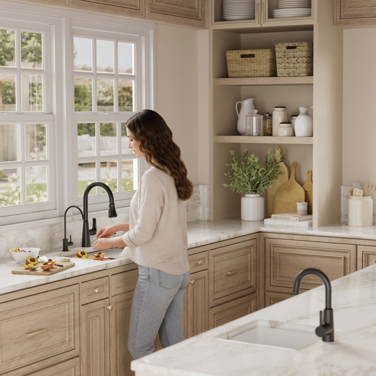 32" Undermount Large Single Bowl Quartz Composite Workstation Kitchen Sink In White