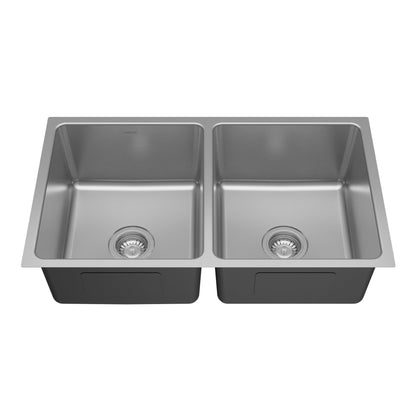 Lansen 32" Undermount 18 Gauge Double Equal Bowl Stainless Steel Sink with Accessories