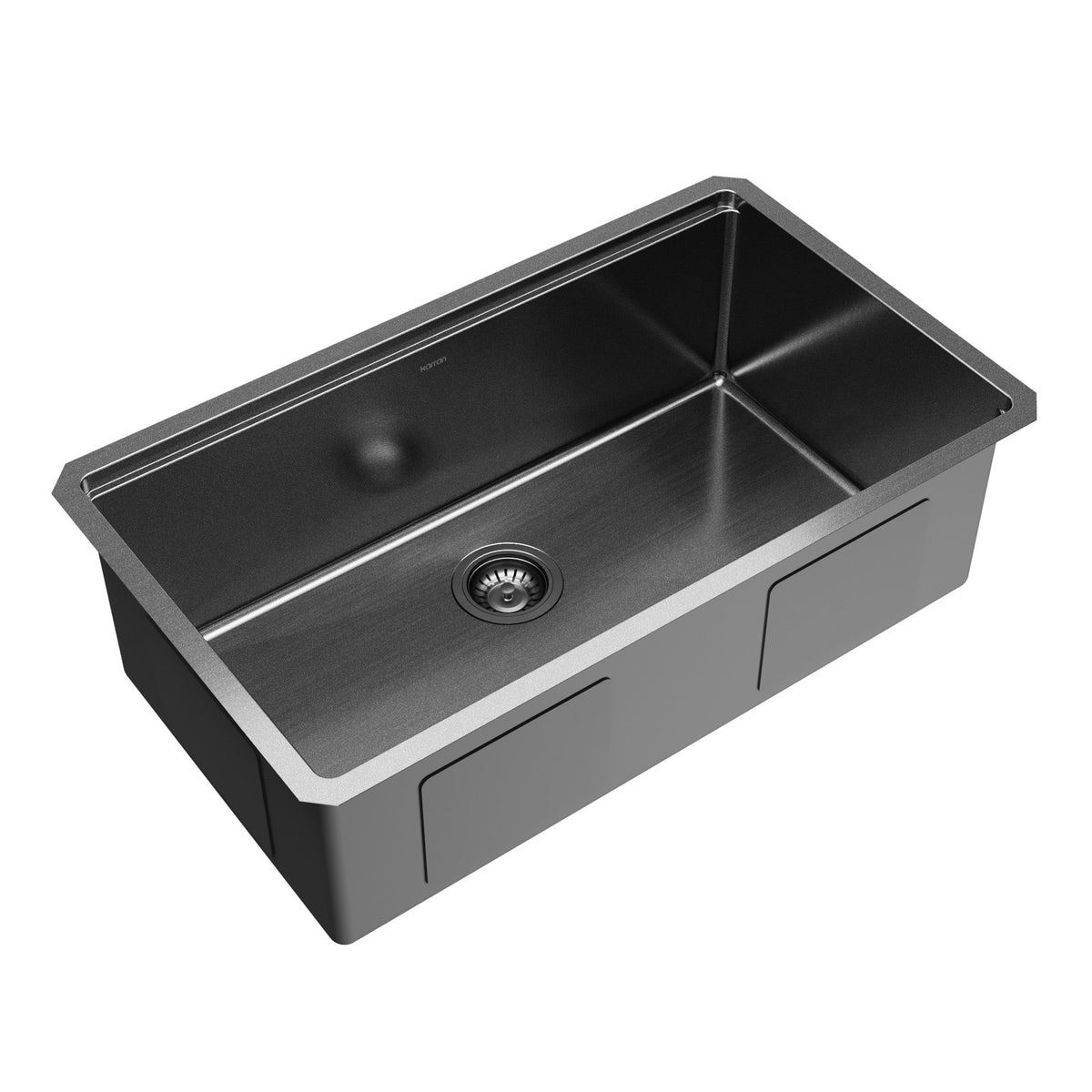 Elite 32" Undermount Workstation 16 Gauge Single Bowl Stainless Steel Kitchen Sink In Gunmetal Black
