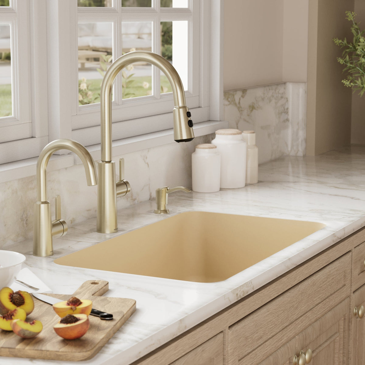 30-7/8" Seamless Undermount Large Single Bowl Quartz Composite Kitchen Sink In Bisque