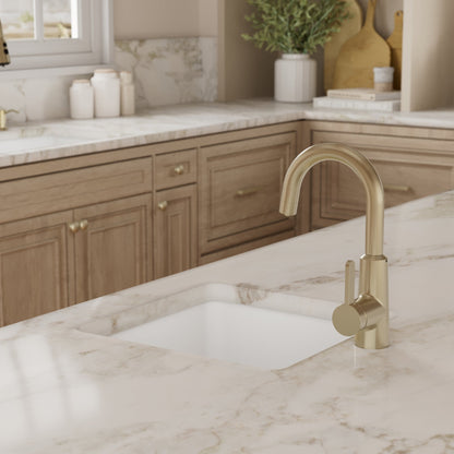 16-5/8" Undermount Quartz Composite Bar/Prep Sink In White