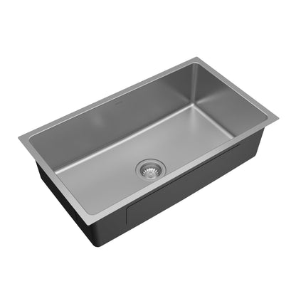 Lansen 32" Undermount 18 Gauge Single Bowl Stainless Steel Sink with Accessories