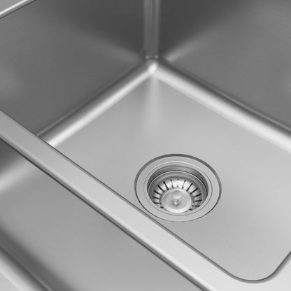 Lansen 33" Top Mount 18 Gauge Double Bowl Stainless Steel Sink with Accessories