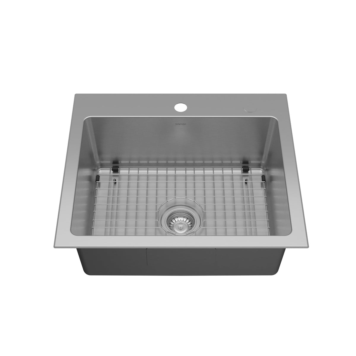Lansen 25" Top Mount 18 Gauge Single Bowl Stainless Steel Sink with Accessories