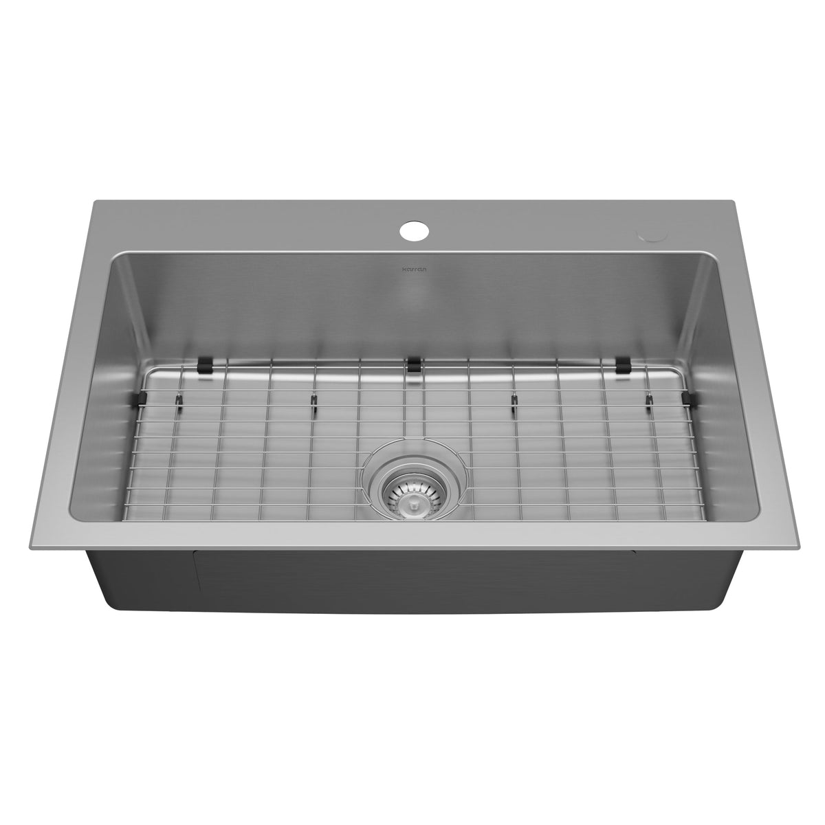 Lansen 33" Top Mount 18 Gauge Single Bowl Stainless Steel Sink with Accessories