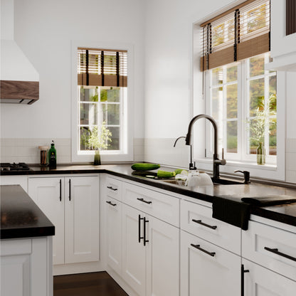 32" Undermount Single Bowl Quartz Kitchen Sink Kit In Brown