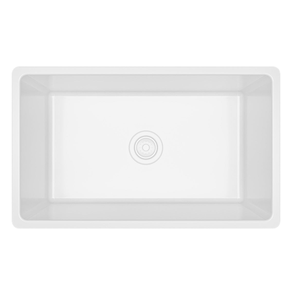 Fireclay 30" Reversible Apron Front Single Bowl Kitchen Sink In White
