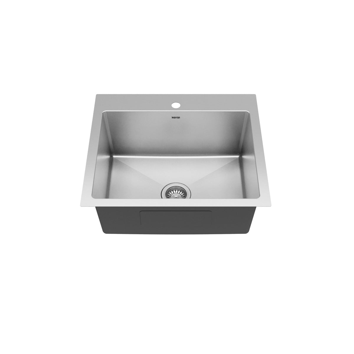 25" Top Mount Single Bowl Stainless Steel Kitchen Sink Kit