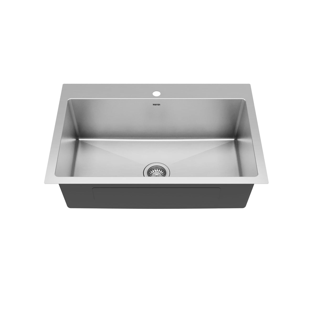 33" Top Mount Large Single Bowl Stainless Steel Kitchen Sink Kit