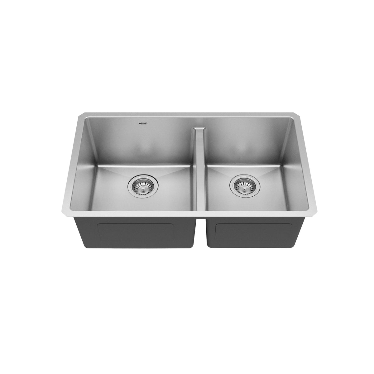 Elite 32" Undermount 16 Gauge Double Bowl Stainless Steel Kitchen Sink with Accessories