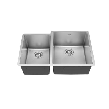 Elite 33" Undermount 16 Gauge Double Bowl Stainless Steel Kitchen Sink with Accessories