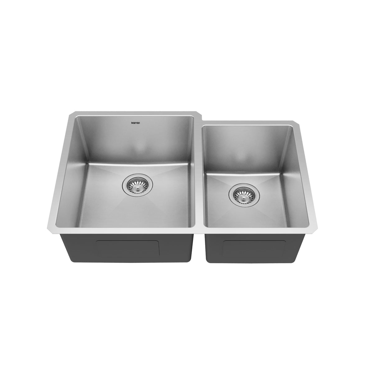 Elite 33" Undermount 16 Gauge Double Bowl Stainless Steel Kitchen Sink with Accessories