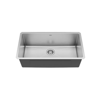Elite 32" Undermount 16 Gauge Single Bowl Stainless Steel Sink with Accessories