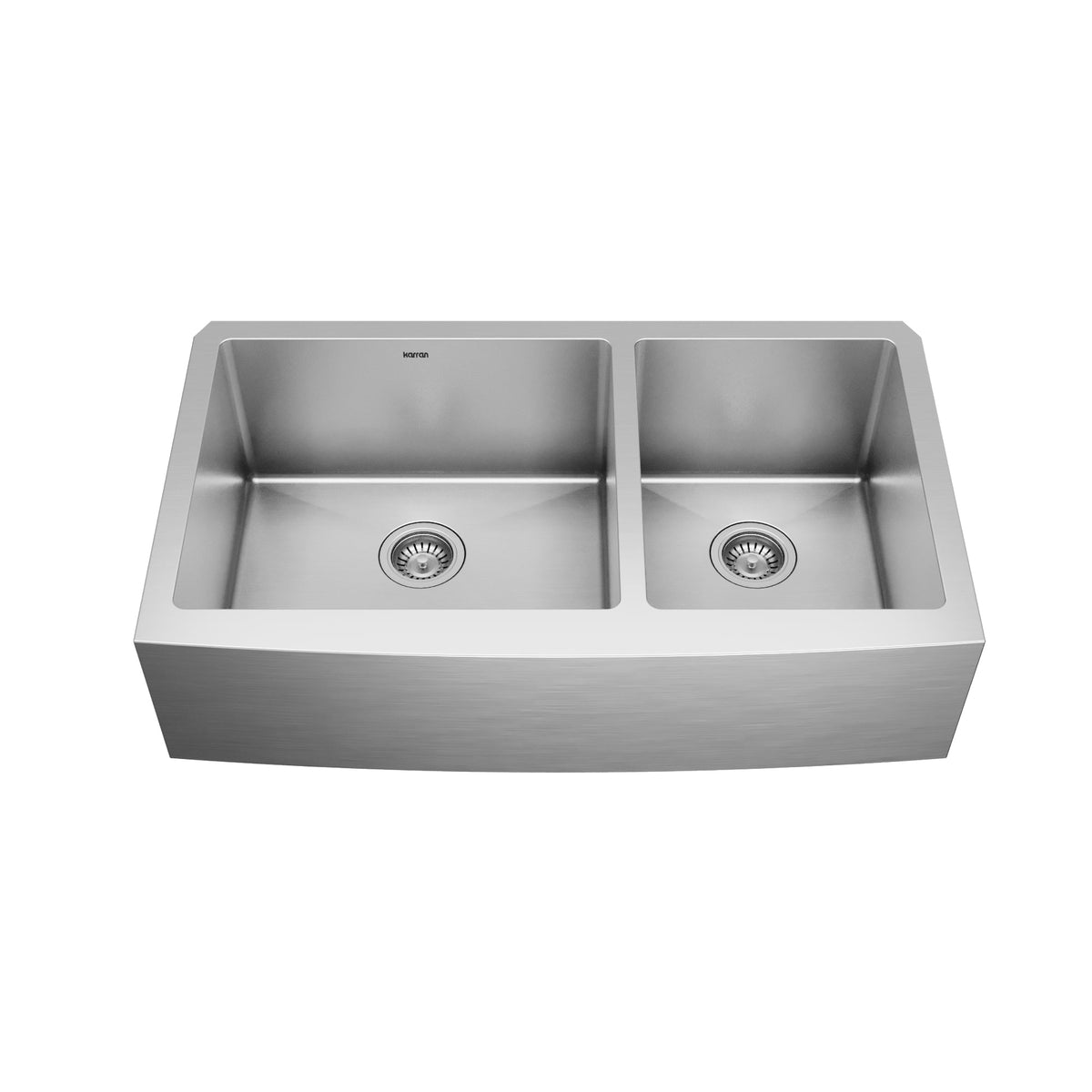 36" Farmhouse Double Offset Bowl Stainless Steel Kitchen Sink Kit