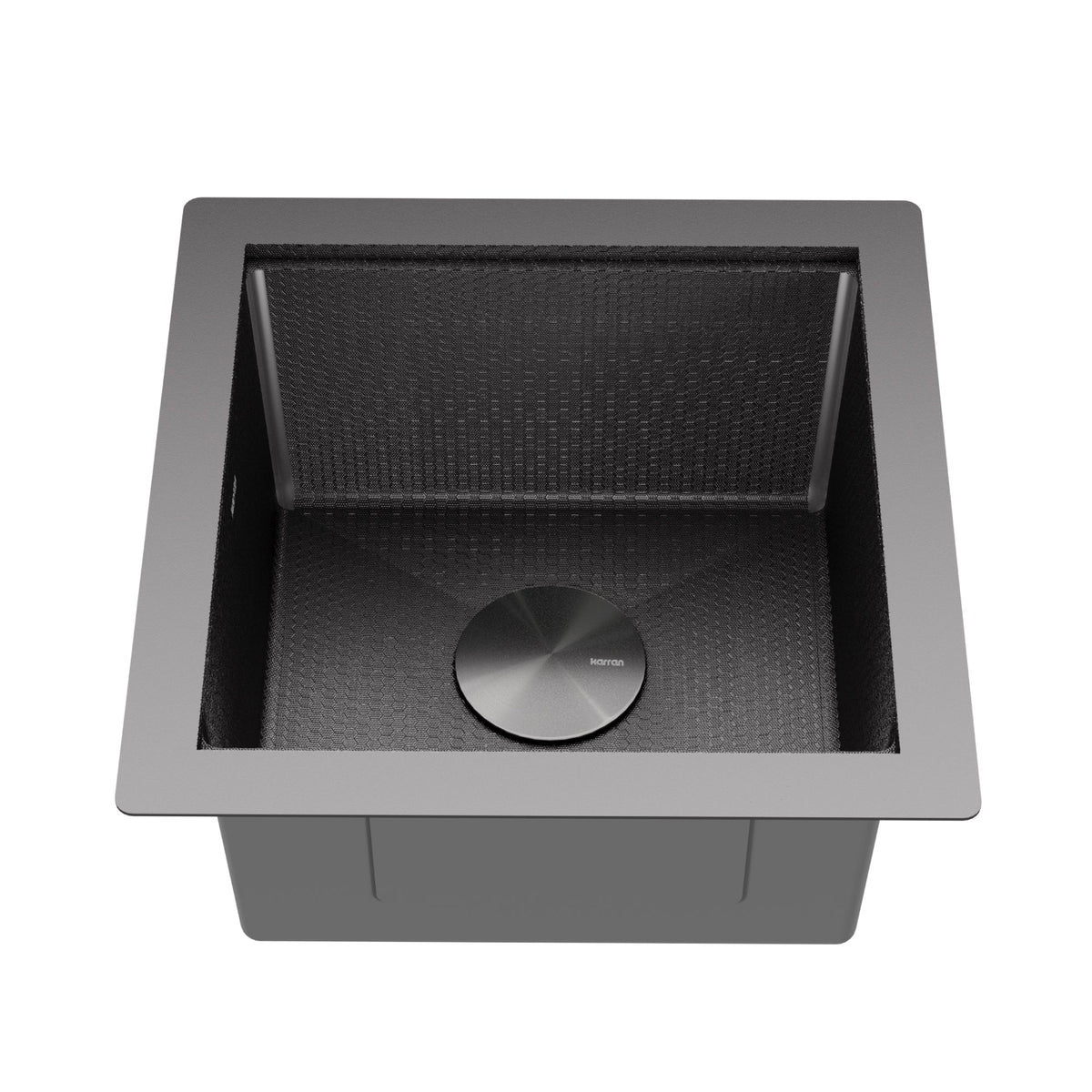 Matrix 17" Undermount Workstation 16 Gauge Single Bowl Stainless Steel Sink In Gunmetal Grey with Accessories